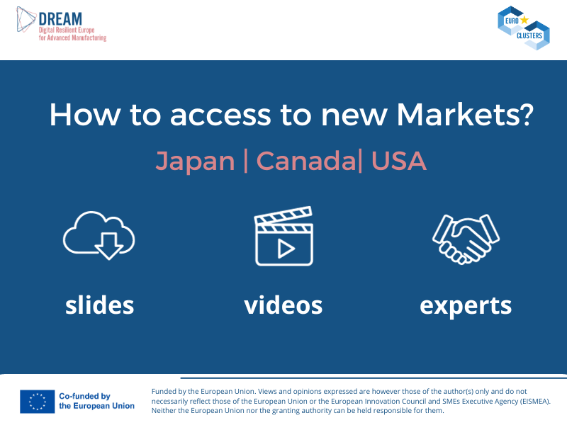 How to access to new markets : Japan, Canada, USA DREAM all materiali