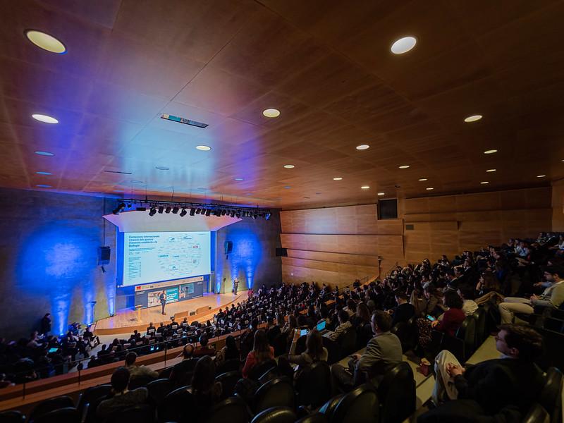 AXA Auditorium during the Presentation of the BioRegion Report 2022 presentacio_informe_bioregio_2022_auditori_axa