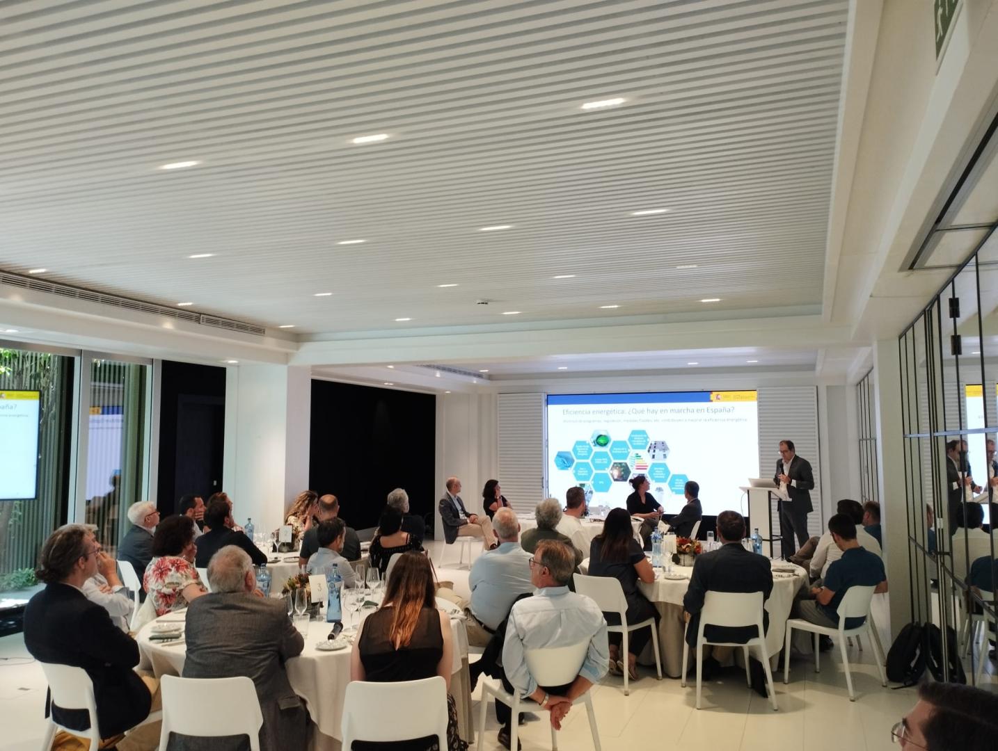 Attendees to the cluster's Business Lunch during Jacobo Llerena's talk. WhatsApp Image 2024-07-18 at 5.49.41 PM.