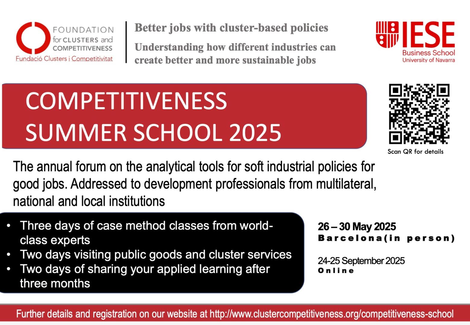 Competitiveness Summer School at IESE Business School - 2025 -Flyer v2