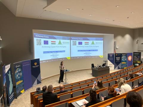 Agnes Gonda presenting Archenerg Cluster's collaboration opportunities